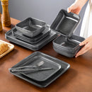 Ljojo 12/24-Piece Square Dinnerware Set for 4 with Plates and Bowls
