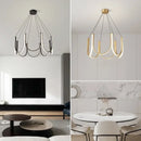 Ljojo Modern U Shape Dining Room Chandelier LED Light Fixtures