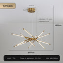 Nordic Geometry Restaurant Pendant Light Led Chandelier Indoor Remote Control Line Chandelier by Ljojo