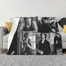 Ljojo Mason Thames Baby Hair Blanket - Black and White Collage Blanket