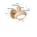 Ljojo LED Wall Lamp Sconce Rotate Iron Canopy Stone Bathroom Mirror Light
