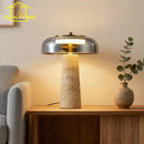 Ljojo Medieval Minimalist Yellow Cave Stone Glass Table Lamp LED Modern Desk Lights
