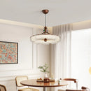 Ljojo Modern High-end Glass Chandelier LED Ceiling Light Fixture for Bedroom Living Room Dining Table