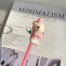 Bear Silicone Straw Cover Tops for 7-8mm Straws by Ljojo - Pink Cute Drinking Decor