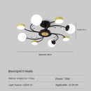 Black Glass Ball Ceiling Chandelier Modern Minimalist Ljojo Pendant Lamp for Bedroom Living Room