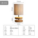 Japanese Walnut Wood Bedside Table Lamp Retro Designer Light for Bedroom Living Room by Ljojo