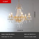 French Candle E14 Led Chandelier Pearl Crystal Pendant Light by Ljojo