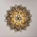 Franch Murano Gray Glass Shell LED Chandelier Lamps for Home Decor by Ljojo