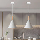 Ljojo Loft Modern Wood Pendant Light Nordic Kitchen Chandelier Industrial Living Room Luminaire