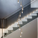 Ljojo Luxury LED Staircase Chandelier: Modern Crystal Lighting Fixture