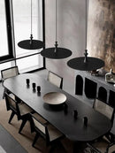Ljojo Minimalist Black Wooden Flying Saucer Pendant Light LED Gu10 Home Decor
