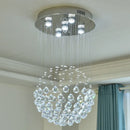 Ljojo Round Crystal Ceiling Chandelier Ball Design Lamp For Living Dining Room