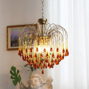 French Vintage Teardrop Glass Chandelier for Classic Dining Room by Ljojo