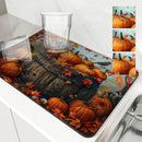 Ljojo Maple Leaf Absorbent Draining Mat - Quick Dry Kitchen & Bathroom Drain Pad