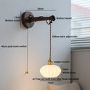 Ljojo LED Wall Mirror Lights with Switch - Modern Wooden Indoor Lamp