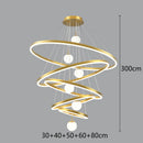 Modern Gold Ring LED Pendant Light Chandeliers for Living Bedroom Dining Room by Ljojo