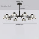 Ljojo SANDYHA Minimalist Glass Chandelier LED Pendant Light Modern Nordic Stylish Lighting