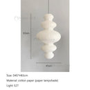 Nordic Wabi Sabi Wind Rice Paper Led Pendant Lights Modern Bedroom Chandelier by Ljojo