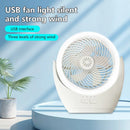 Ljojo 30W LED Fan Table Lamp 3-speed Night Light Travel Camping Rechargeable