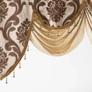 Ljojo Luxury Jacquard Floral Tassel Window Valance for Elegant Home Decor