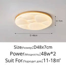 Ljojo Minimalist Bauhaus Wooden Round LED Ceiling Light Chandelier for Living Room