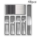 Ljojo 48-Piece Stainless Steel Tableware Set with Storage Box