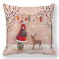 Ljojo Merry Christmas Pillowcase Cushion Cover for Festive Home Decor