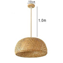 Led Pendant Lamp Natural Rattan Wicker Chandeliers Hand-Woven Bamboot E27 Lighting by Ljojo