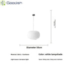 White Pumpkin-Shaped LED Pendant Lamps for Modern Home Decor by Ljojo