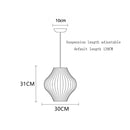 Designer Silk Pendant Lamp: Elegant Living Room Lighting by Ljojo