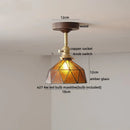 Ljojo LED Glass Ceiling Lamp Modern Yellow Lighting for Home Restaurant Hallway