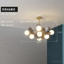 Nordic Glass Led Chandelier - Elegant Living Room & Bedroom Decoration Lighting - Ljojo