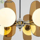 Ljojo Japanese Wabi-Sabi Retro Acrylic LED Pendant Light Flying Saucer Chandelier
