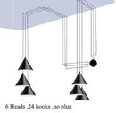 Ljojo Modern Geometric Pendant Light with Long Wire Design - LED Suspension Ligh