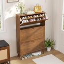Ljojo™ 3-Drawer Wooden Shoe Storage Cabinet for Narrow Entryway