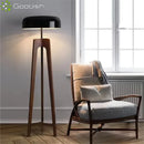 Ljojo Wabi-sabi Solid Wood LED Floor Lamp for Bedroom Home Decoration Chandelier