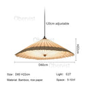 Japanese Style Wabi Sabi Umbrella Pendant Lamp Chandelier for Dining Tea Room by Ljojo