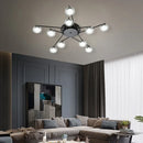 Ljojo Modern Black LED Chandelier Ceiling Light Fixture for Home Decor Living Room Dining