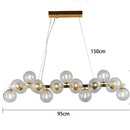 Ljojo Modern LED Glass Bubble Chandelier Light for Bedroom Dining Living Room