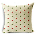 Ljojo Merry Christmas Linen Pillowcase Cushion Cover 45x45cm