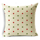 Ljojo Merry Christmas Linen Pillowcase Cushion Cover 45x45cm