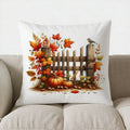 Autumn Maple Leaves Decorative Pillow Cover by Ljojo for Sofa, Bedroom, Car