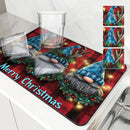 Christmas Pygmy Berry Drying Mat - Ljojo Absorbent Non-Slip Kitchen Counter Mat