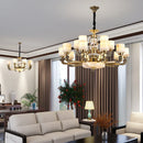 Ljojo Luxury All Copper Jade Chandelier for Living Room Restaurant Villa Hall