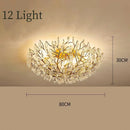 LED Modern Crystal Ceiling Lamp Tree Branch Chandelier for Living Room by Ljojo