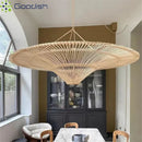 Japanese Wabi-sabi Rattan Pendant Light Chandelier for Home Decor by Ljojo