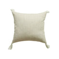 45x45cm Yellow Linen Cushion Cover Boho Chic Decorative Throw Pillow Cover for Sofa - Ljojo