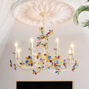 French Crystal Warm Chandelier - Romantic Memphis Lamp for Girl's Master Bedroom by Ljojo