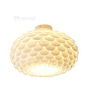 Cream Wind Bedroom Pendant Lamp Modern Minimalist Feather Ceiling Light by Ljojo.