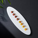Ljojo Meteorite Beaded Oval Ceramic Dish - Molecular Cuisine & Western-style Plate